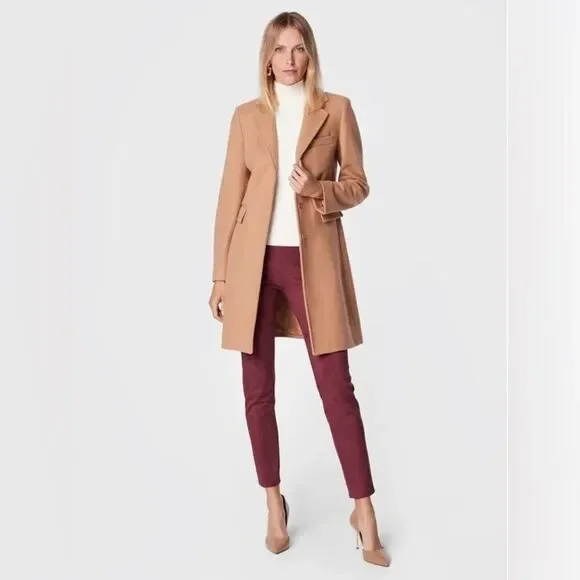 GUESS Women's Maya Faux Suede Leggings pants size L Bordeaux - Picture 4 of 15